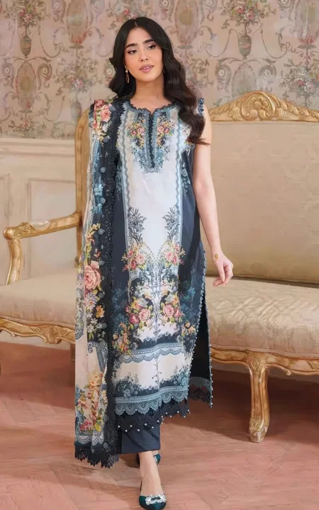 Aaliyah Vol 1 By Alzohaib Chiffon Dupatta Cotton Pakistani Salwar Suits Wholesalers In Surat